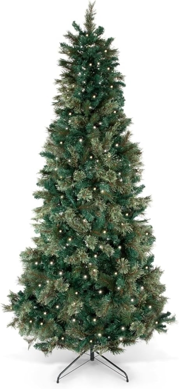 Pre-Lit Cashmere Needle Christmas Tree with Warm Multi-Color LED Lights