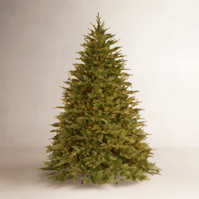 Pre-Lit Christmas Tree Spruce Style High Tip Count Burlap Wrap