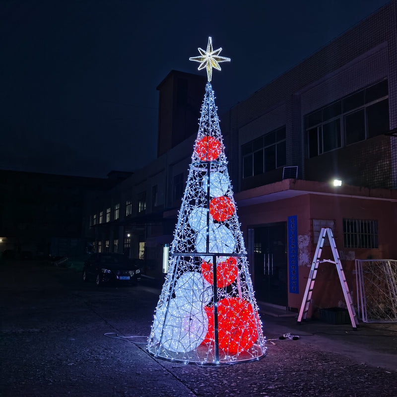 Pre Lit Decorative Tree Glowing Orbs Modern Whimsical Style