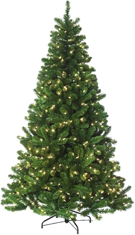 Pre-Lit Douglas Fir Artificial Christmas Tree with Woven Base