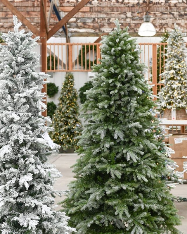 Pre-lit Faux Christmas Tree in Rustic Metal Bucket Base