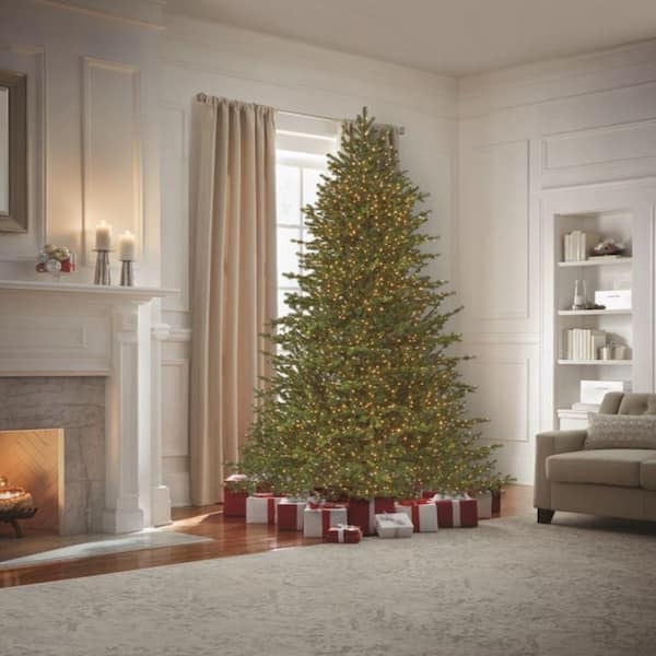 Pre-Lit Grand Fir Christmas Tree With Warm Micro Dot Lights