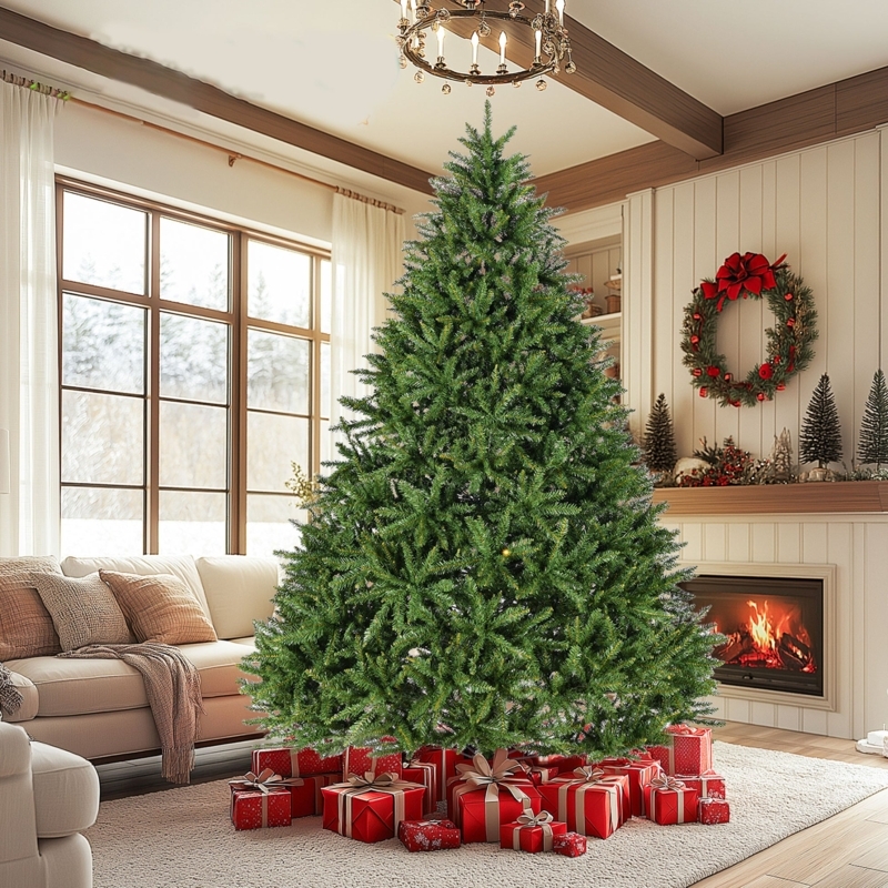 Premium Artificial Christmas Tree, 9ft Unlit with 3655 Branch Tips
