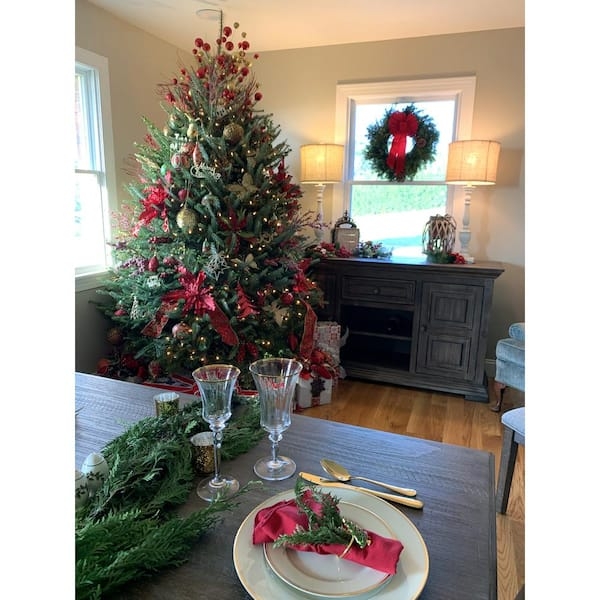 Real Fraser Fir Christmas Tree with X-Frame Stand