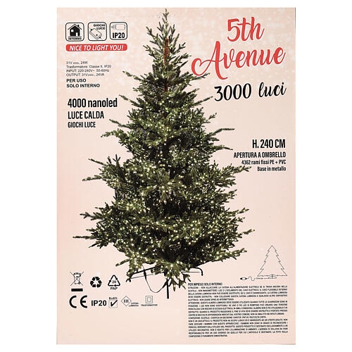 Realistic Christmas Tree With Integrated Warm White NanoLEDs