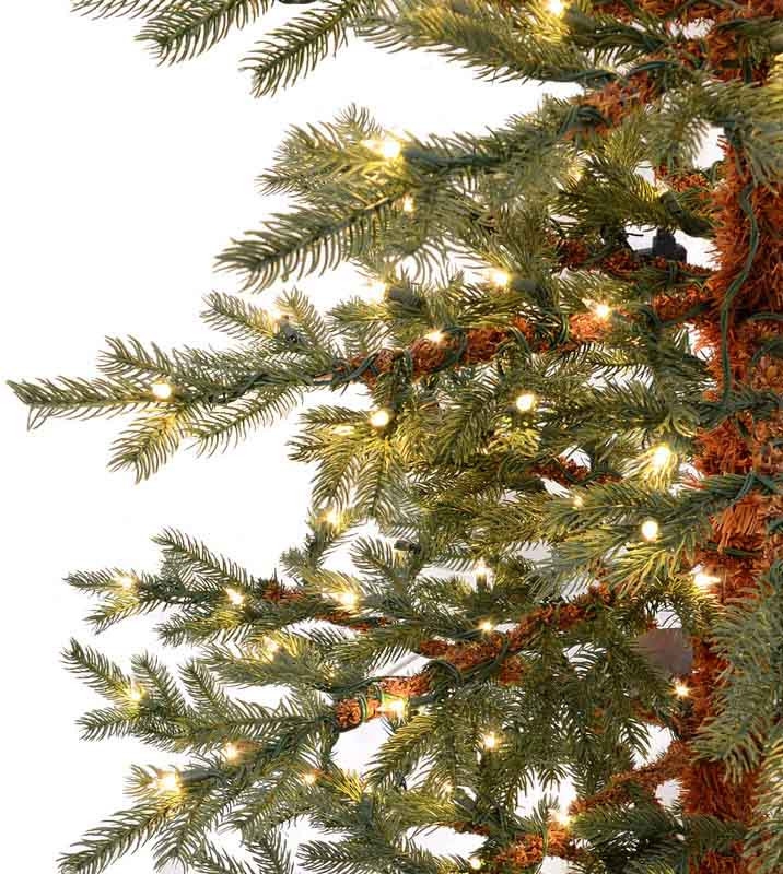 Realistic Fir Christmas Tree Branch Detail with Brown Stems (66 chars)