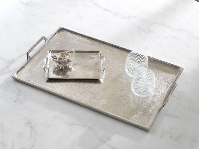 Rectangular Aluminum Tray with Handles