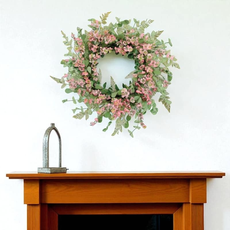 Romantic Spring Wall Decor Pink And Green Mixed Assortment