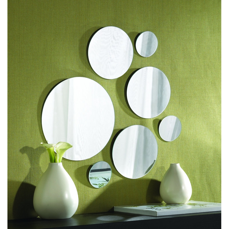 Round Wall Mirror Set: 7-Piece Minimalist Gallery Cluster