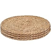 Round Wood Serving Tray with Black Metal Handles for Rustic Decor