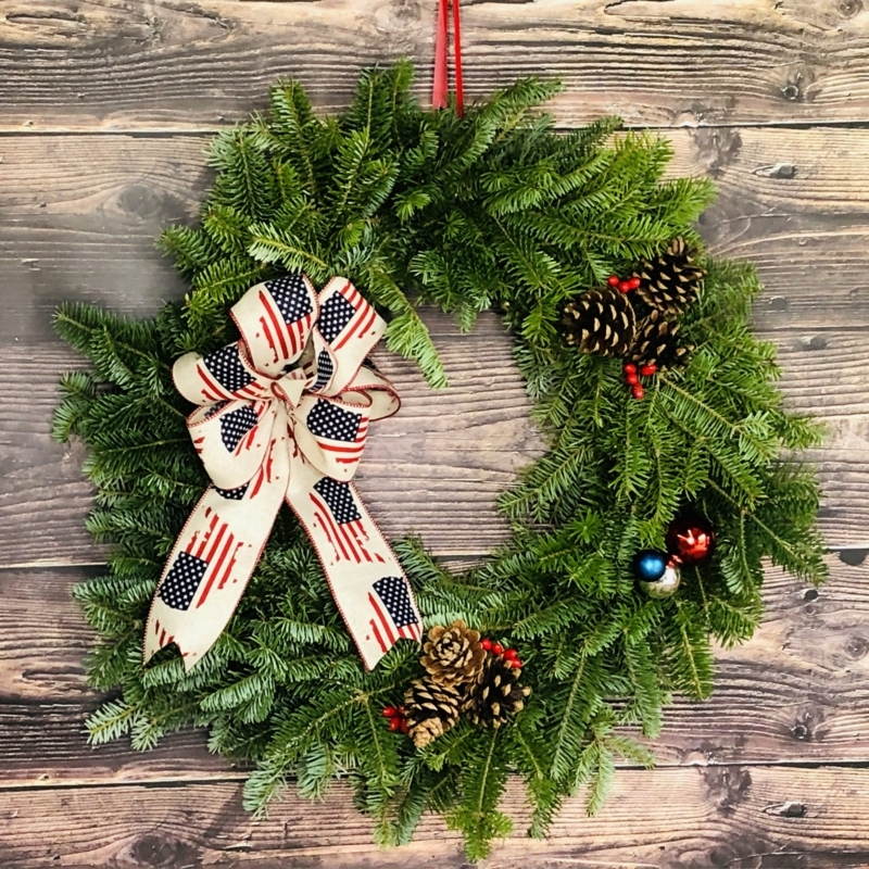 Rustic Country Wreath with Burlap Bow and Pinecones