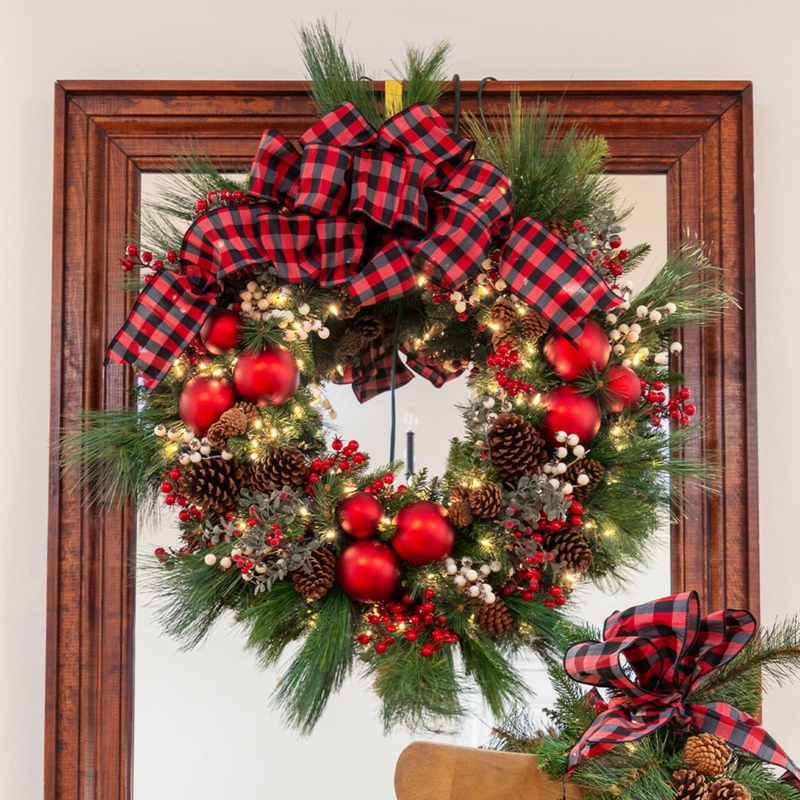 Rustic Lodge Holiday Decor: Moose Figurine and Light Up Glass Tree