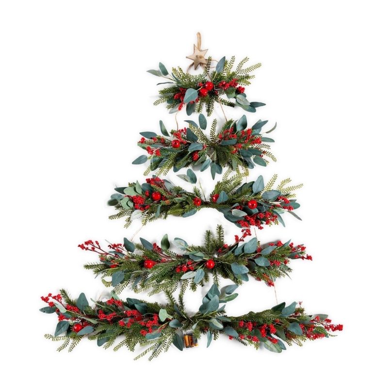 Rustic Slender Artificial Pine Tree with Integrated Pinecones
