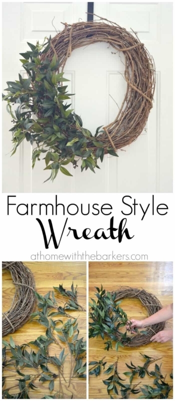 Rustic Twig Wreath with Cotton Bolls and White Top Bow