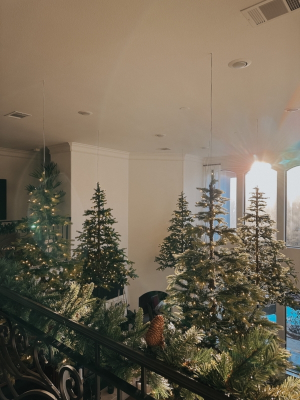 Scandinavian Christmas Tree Ceiling Suspended Vertical Paneling