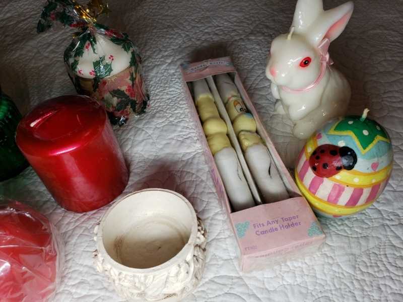 Seasonal Holiday Candle Assortment: Ten Figural Wax Designs