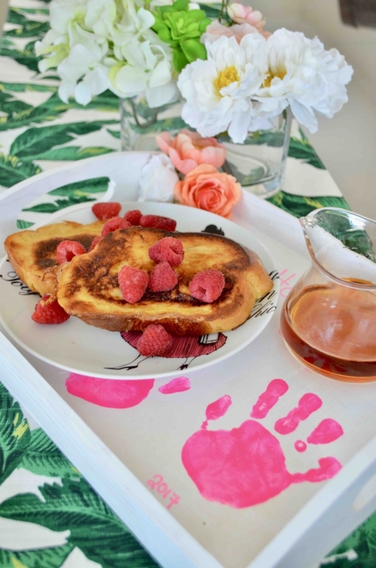 Serving Tray Rose Gold Brunch Decor Square Floral Base Glam