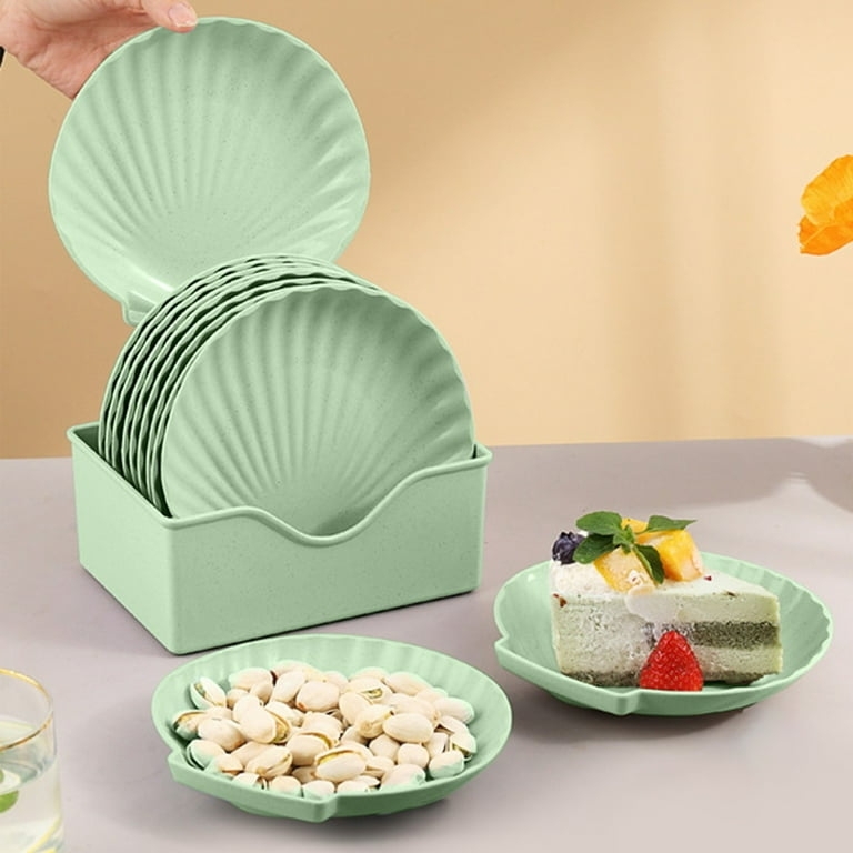 Serving Tray Set with Nested Modular Design and Sage Green Finish
