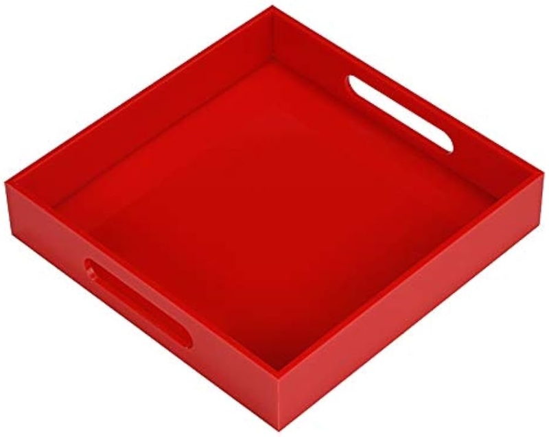 Serving Tray, Translucent Acrylic Material, Square Minimalist Design