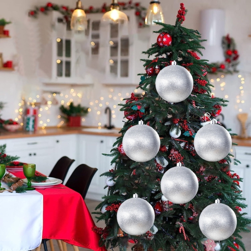 Shatterproof Outdoor Christmas Decor: Vibrant Glossy Spherical Ball