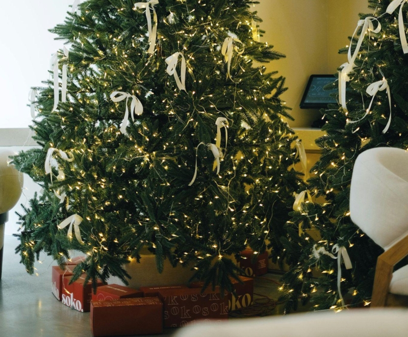 Slender Pencil Silhouette Christmas Tree for Minimalist Modern Decor