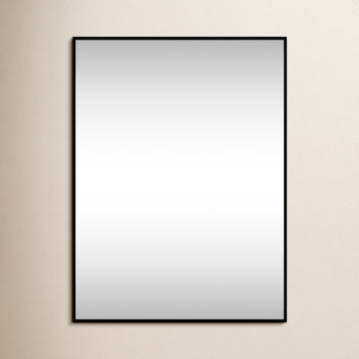 Slim Profile Wall Mirror with inset glass and matte finish frame