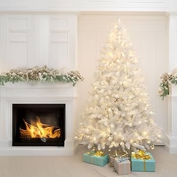 Sparkling Christmas Tree 8 Feet Pre-lit Warm White LED Minimalist