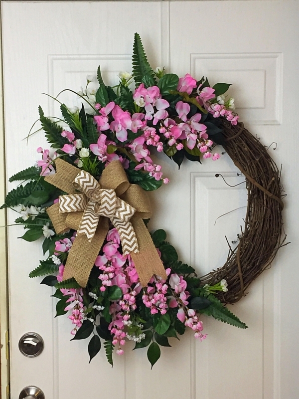 Spring Floral Wreath for Front Door, Spring Floral Decor, Spring Front Door  Decor, Spring Front Door Wreath, Summer Wreath, Spring Decor - Etsy
