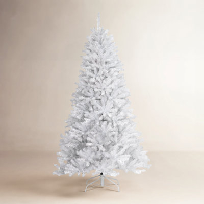 Stark White Artificial Christmas Tree with Clear Lights, Full Profile
