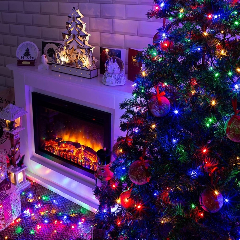 String Lights: 1000 LED Multi-Colored Christmas, Waterproof, 8 Modes