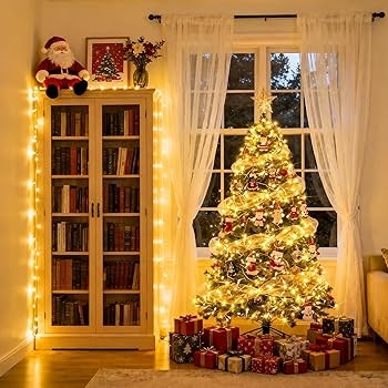 String Lights Twinkle Effect, Warm White, Boho Bedroom Mirror Decor.
