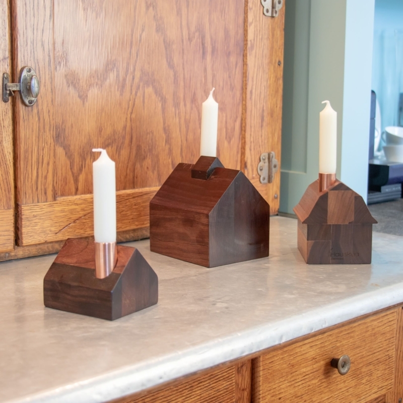 Stylized Barn Figurines 3-Piece Set Gabled Modern Farmhouse
