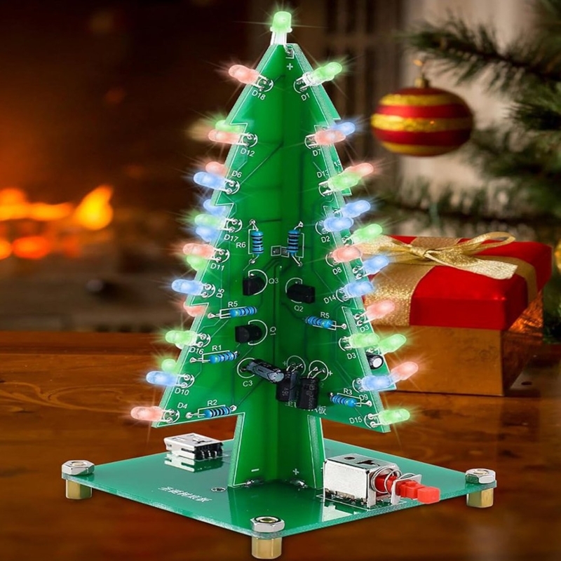 Tabletop Christmas Tree DIY Kit Circuit Board RGB LED