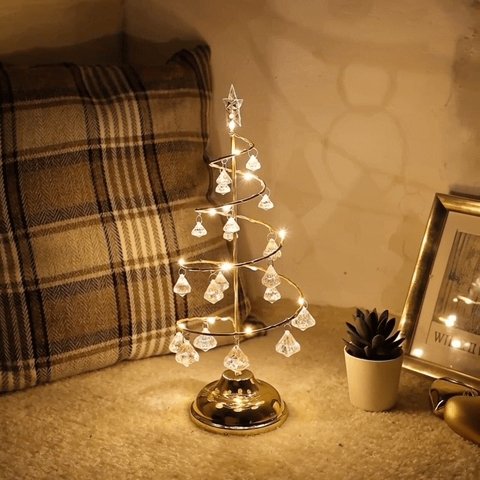 Tabletop Christmas Tree Pink Baubles Miniature Scale Whimsical Decor