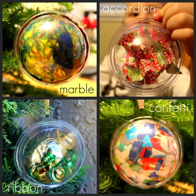 Tactile Christmas Ornament with Interior Textures and Pompoms