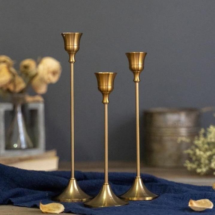 Taper Candle Holder Trio featuring Ultra Slender Minimalist Silhouette