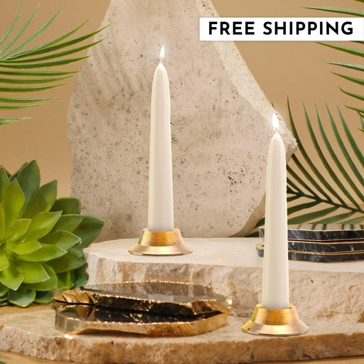 Taper Candles, Joint Wick, Continuous Loop Wick, Matte Finish.