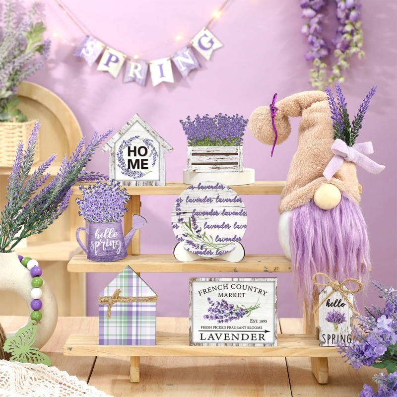 Tiered Tray Styling Ideas With Lavender Theme and Multi Piece Set