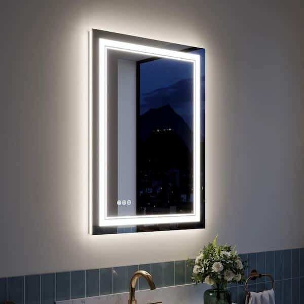 Touch Sensor Lighted Bathroom Vanity Mirror with Dimmable LED