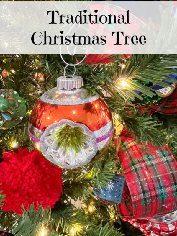 Traditional Farmhouse Christmas Tree with Galvanized Metal Collar