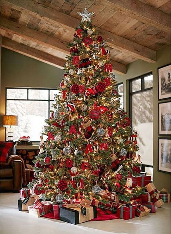 Transitional Flocked Christmas Tree with Blue and Silver Ribbon Styling