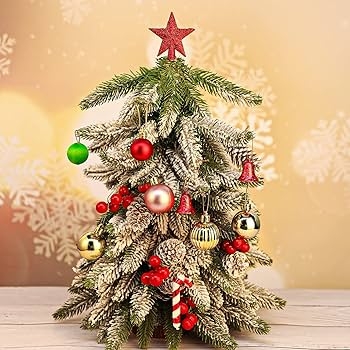 Tree Topper Trio Set Mini Size Glitter Finish Five Point Star Festive
