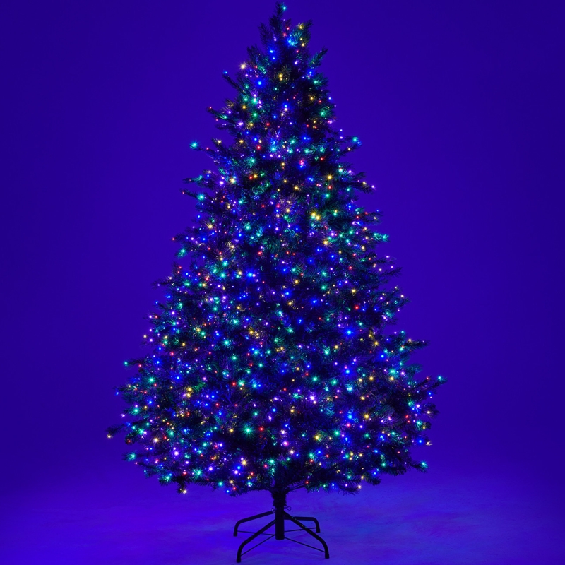 Twinkling LED Christmas Tree With Full Douglas Fir Silhouette