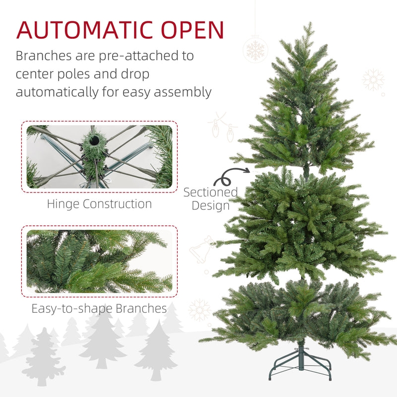 Unlit Artificial Christmas Tree, Full Body with Hinged Branches