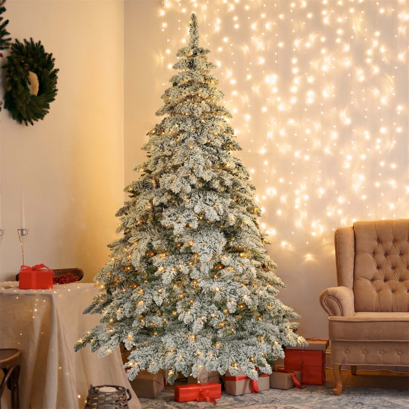 Unlit Full Silhouette White Artificial Tree for Minimalist Holiday Decor