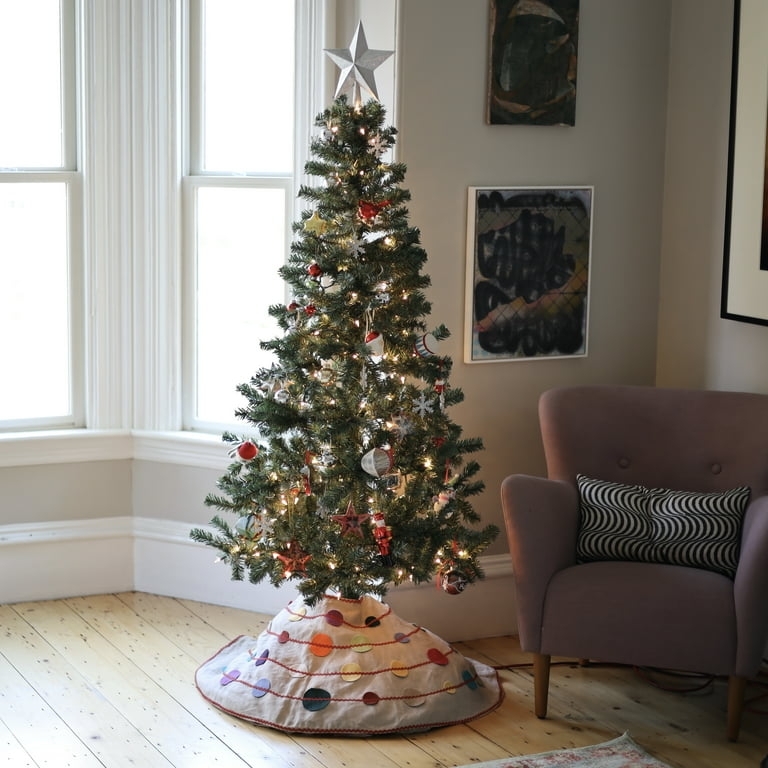 Unlit Green Pencil Tree: Slim Profile Minimalist Holiday Decor