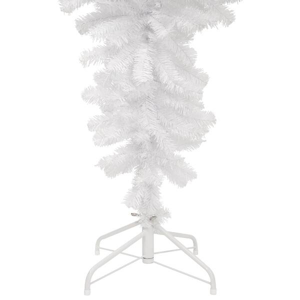 Upside Down Christmas Tree White Foliage Modern Whimsical