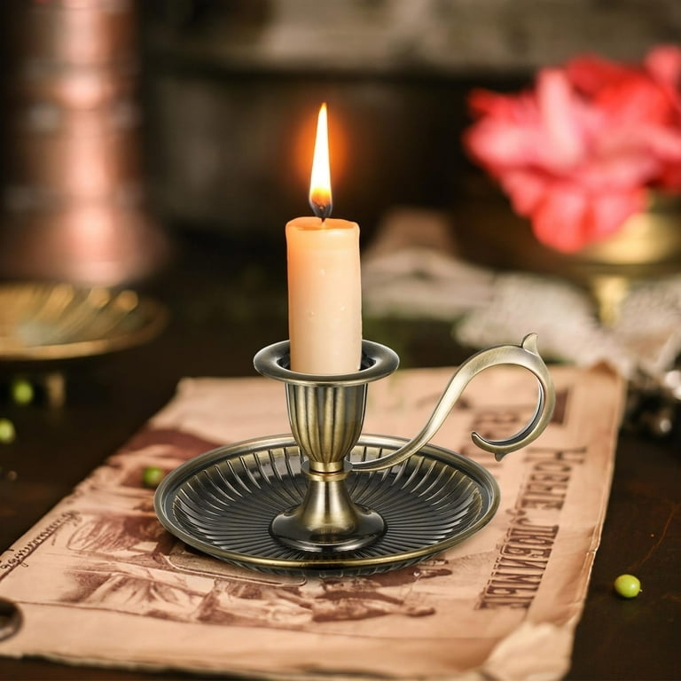 Vintage Candle Stick Candlesticks Handle Holder Table Tealight Stand Candelabra Baluster