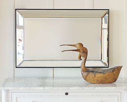 Wall Mirror Arched Silhouette Slim Frame Transitional Entryway Styling