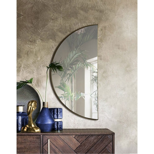 Wall Mirror Arched Top Leaning Design Thin Frame Minimalist